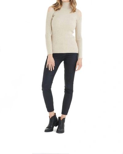 Shop Love Token Sara Cold Shoulder Sweater In Beige