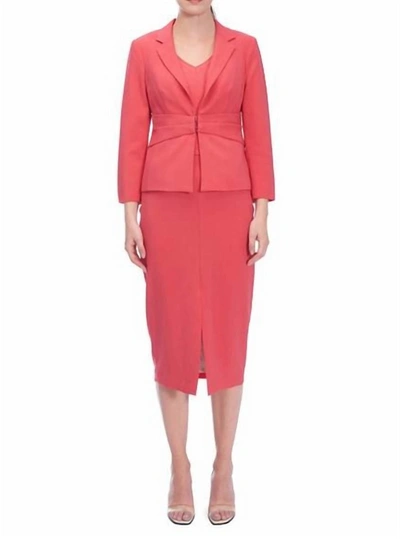 Iris Setlakwe Stretch Crepe Jacket In Coral In Pink