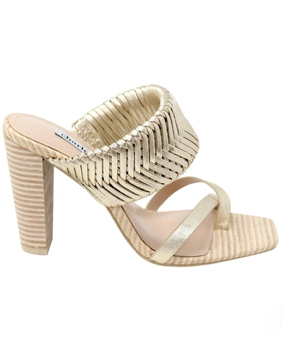 Shop Charles David Horatio Leather Sandal In Gold