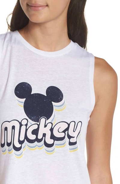 Shop David Lerner Mickey High Low Muscle Tank In White