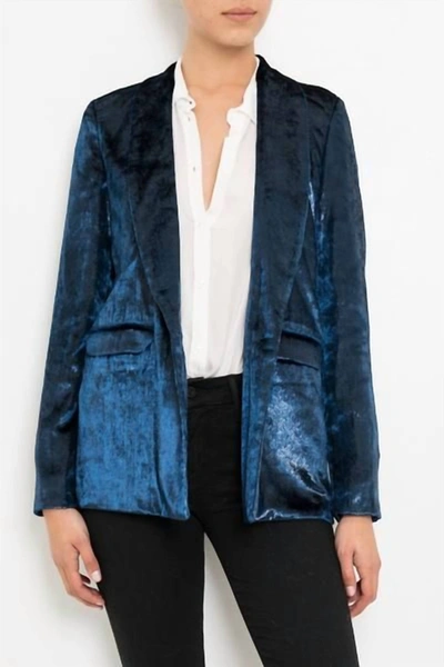 Shop Massimo Alba Shawl Collar Jacket In Blue
