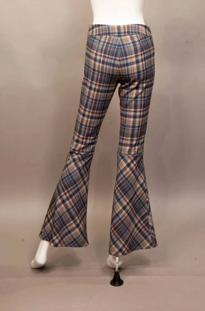 Samuel Dong Flare Pant In Checks In Multi