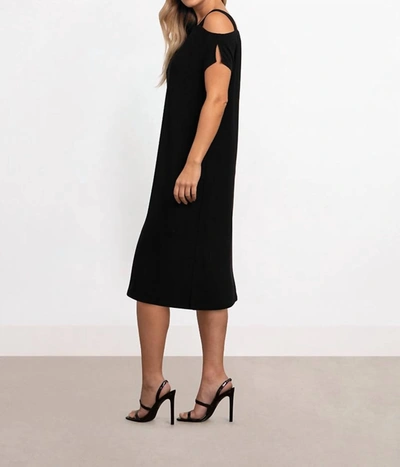Shop Sympli One Shoulder Boxy Dress In Black
