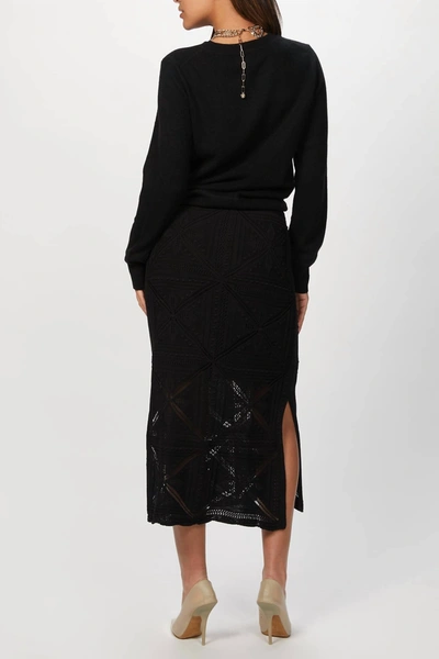 Shop Rebecca Taylor Pencil Midi Skirt In Black