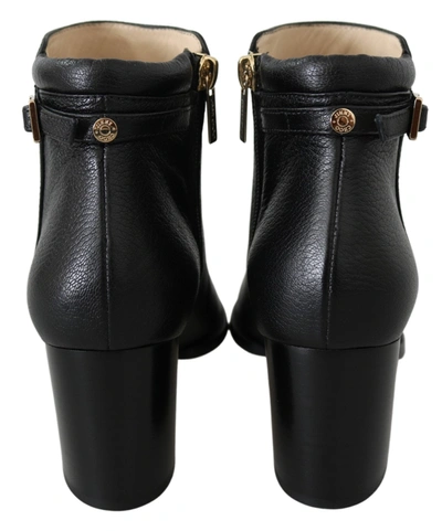 Shop Jimmy Choo Leather Method 65 Women's Boots In Black