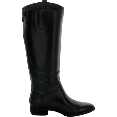Shop Sam Edelman Womens Leather Comfort Insole Knee-high Boots In Black