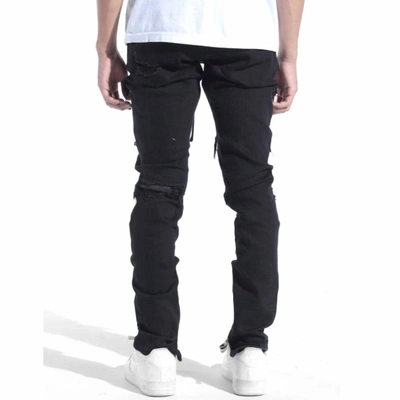 Lifted Anchors Men's Malibu Patch Denim Jean In Black/pine In Multi
