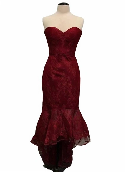 Shop Bariano Sphene Gown In Red