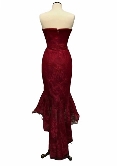 Shop Bariano Sphene Gown In Red