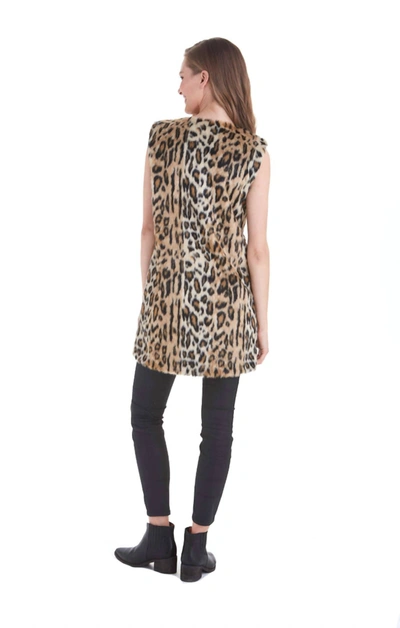 Love Token Ariah Animal Print Faux Vest In Cheetah In Multi
