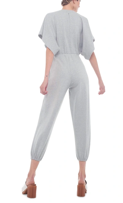 Shop Norma Kamali Rectangle Jog Jumpsuit In Heather Grey