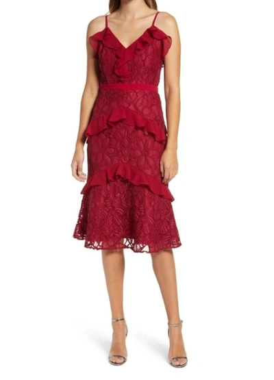Shop Adelyn Rae Enslie Dress In Cherry In Red