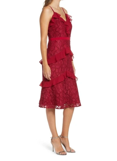 Shop Adelyn Rae Enslie Dress In Cherry In Red