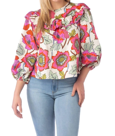 Shop Crosby By Mollie Burch Francine Top In Peony In Red