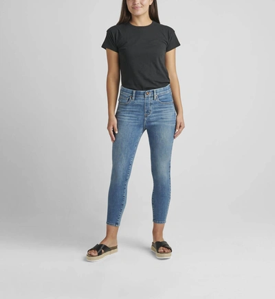 Shop Jag Valentina High Rise Skinny Crop Pull-on Jeans In Boardwalk In Multi
