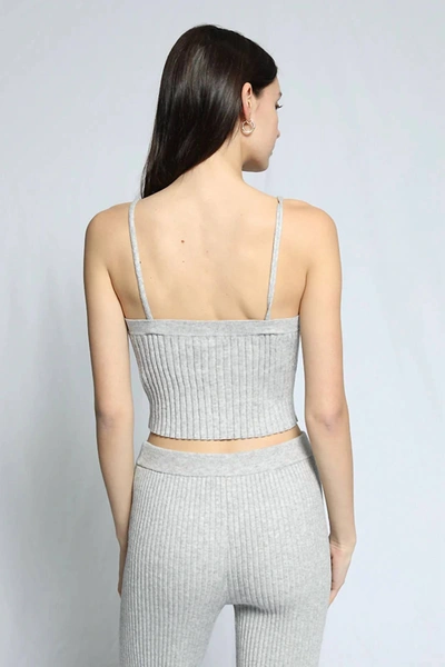 The Range Blended Knit Corset Tank In Wolf In Multi