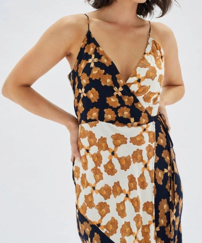 Minkpink Nour Cami Wrap Midi Dress In Multi