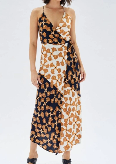Minkpink Nour Cami Wrap Midi Dress In Multi