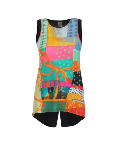 Shop Dolcezza Simply Art Jane Davies Knit Tunic In Multi