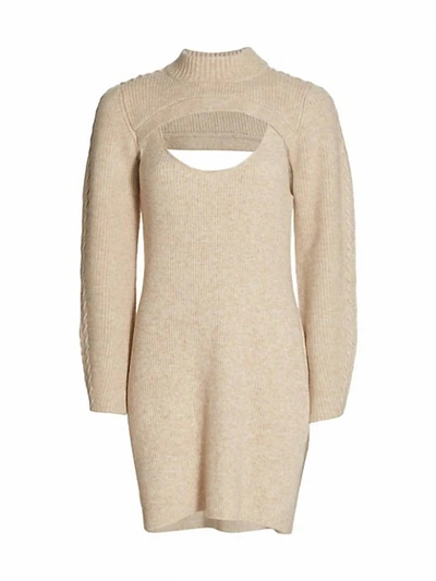 Dh New York Eve Sweater Dress In Chai In Brown