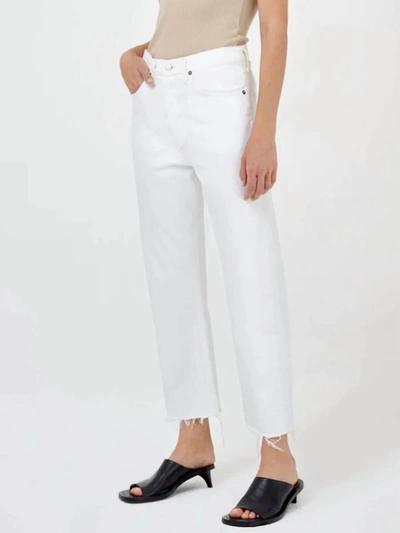 Shop Agolde 90's Crop Pant In White