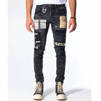 Gala Men's Decadence Denim Jean In Jet Black/combo In Multi