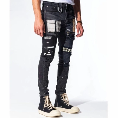 Gala Men's Decadence Denim Jean In Jet Black/combo In Multi