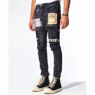 Gala Men's Decadence Denim Jean In Jet Black/combo In Multi