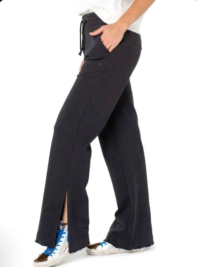Serra The Chute Tie Waist Slit Pants Black Black In Multi