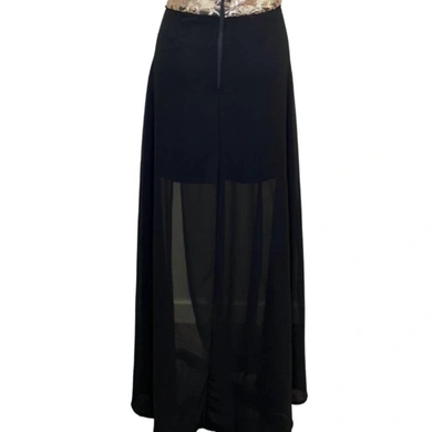 Soieblu The Innocent Maxi Dress In Black/rose In Multi