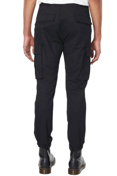 Elevenparis Woven Cargo Casual Pant In Black