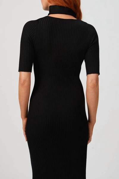 Shop Wynn Hamlyn Loop Layered Knit Dress In Black