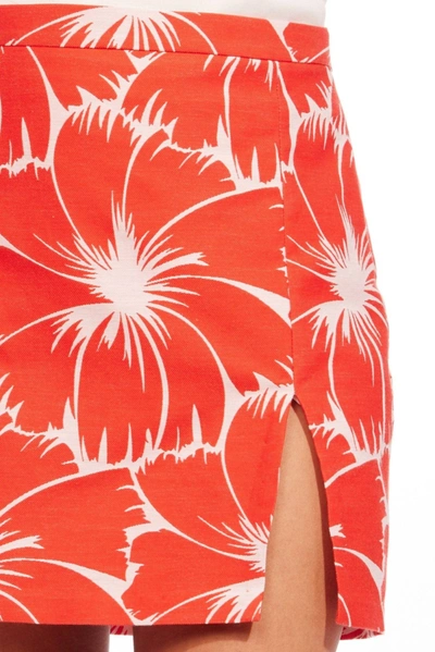 Shop Eva Franco Illy Mini Skirt In Scarlet Bloom In Multi