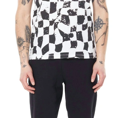 Shop Elevenparis Knit Checkered T-shirt In Black