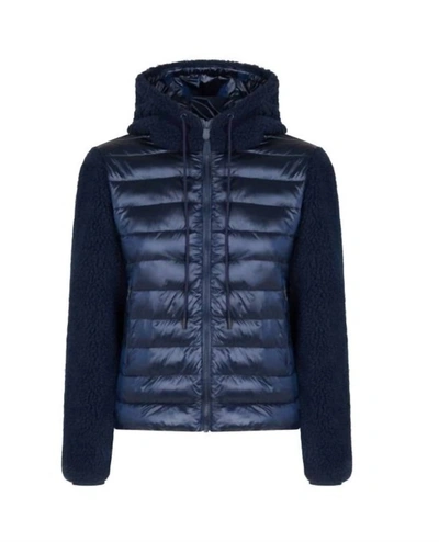 Shop Save The Duck Palma Alternative Down Fleece Jacket In Navy Blue