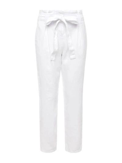 Shop L Agence Heather Paperbag Pant In Blanc In White