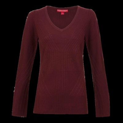 Krimson Klover Coco V-neck Sweater In Damson In Multi