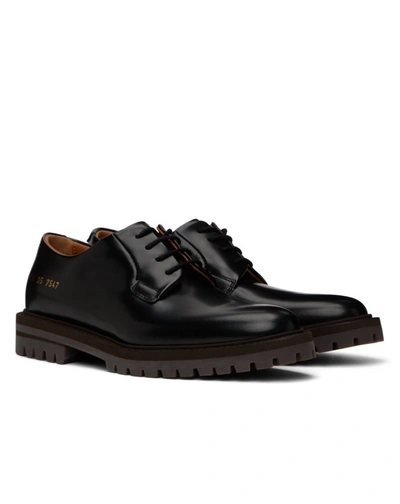 Shop Common Projects Women's Lace-up Derby Shoes In Black