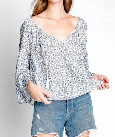 Monte Central Park Top In Gin Blossom In Multi