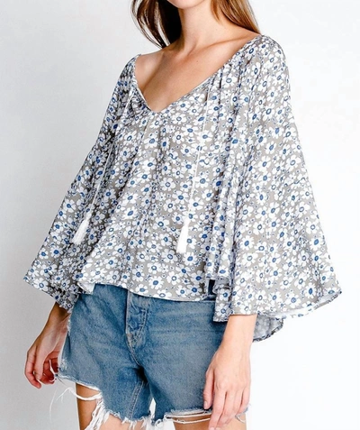 Monte Central Park Top In Gin Blossom In Multi