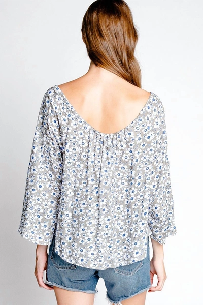 Monte Central Park Top In Gin Blossom In Multi