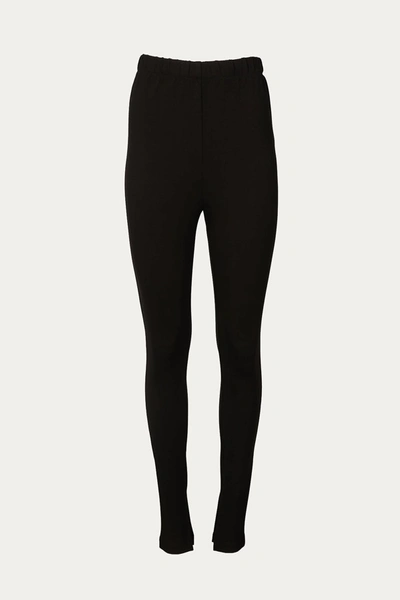 Shop Harris Tapper Stretch-ponte Slim-leg Pants In Black