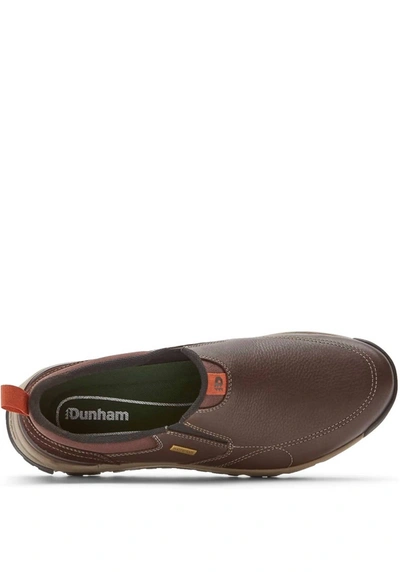 Shop Dunham Men's Glastonbury Slip On Sneaker - D/medium In Brown Leather/suede In Multi