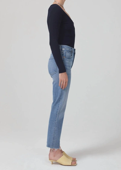 Shop Citizens Of Humanity Daphne Crop High Rise Stovepipe Jeans In Pegasus In Multi