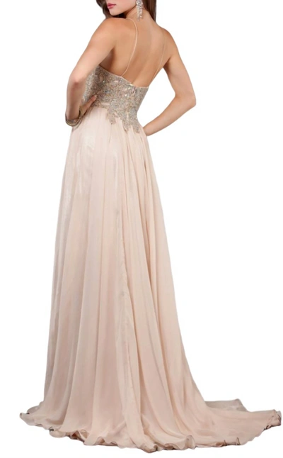 Shop Jovani Prom Flowy Dress In Blush In Pink