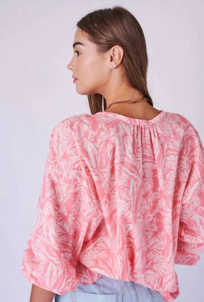 Shop Overlover Cameron Top In Palms Coral Rose In Multi