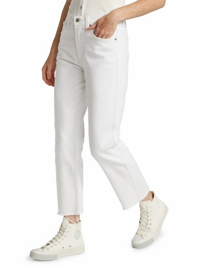 Shop Citizens Of Humanity Daphne Crop High Rise Stovepipe Jeans In Sail White In Multi