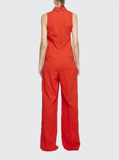 Shop Veronica Beard Adina Jumpsuit In Poppy In Red