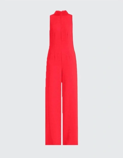 Veronica Beard Adina Jumpsuit In Poppy In Red