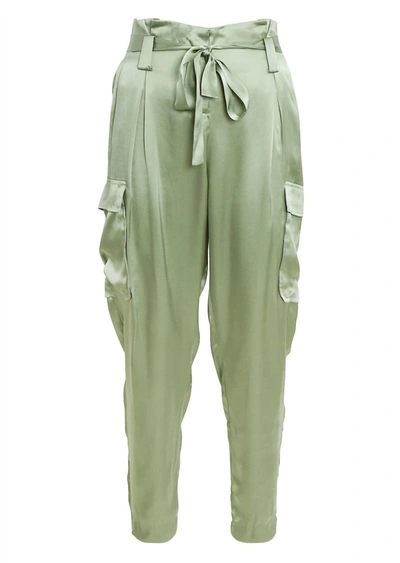 L'agence Roxy Paperbag Cargo Pant In Light Ivy In Multi